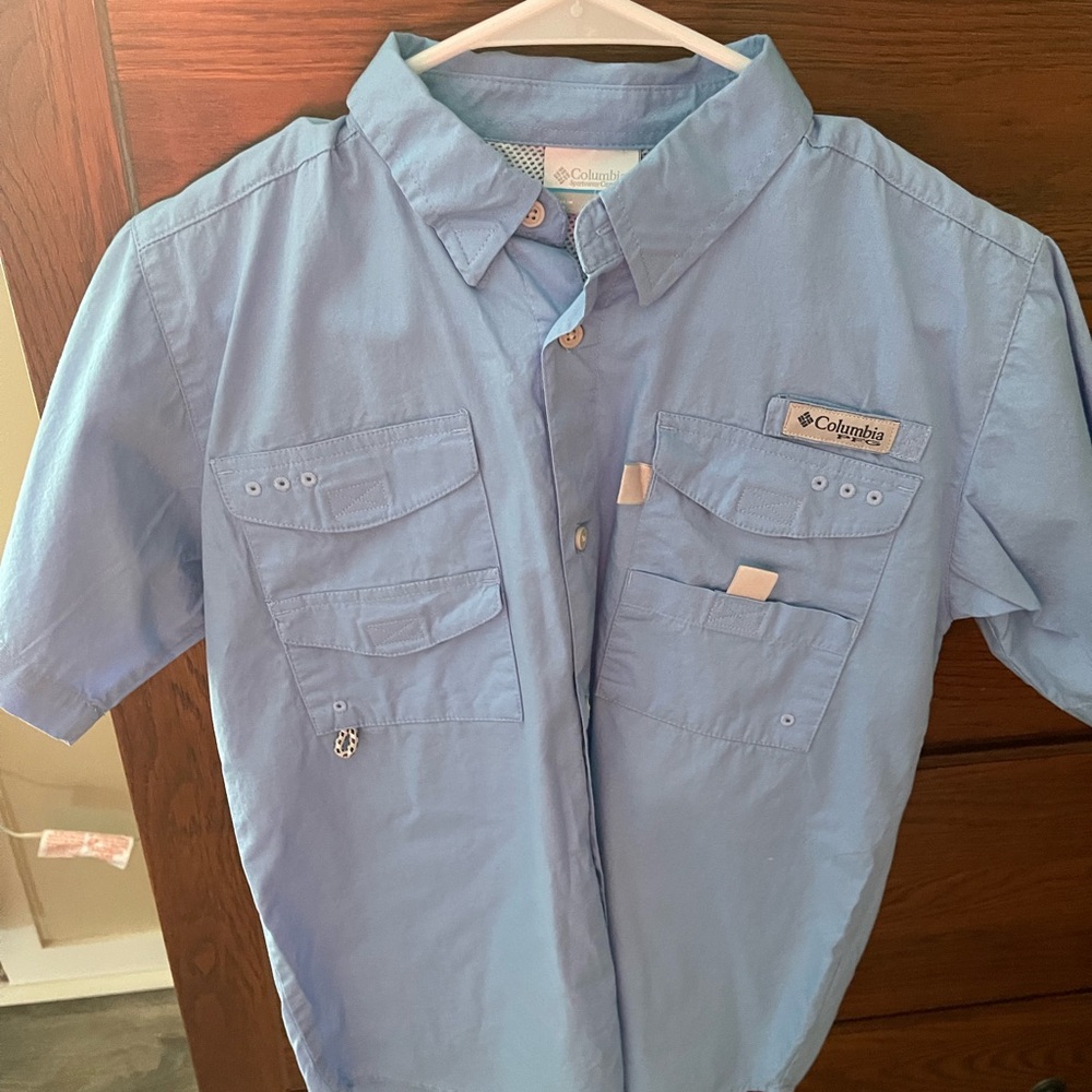 Columbia Kids Light Blue Button Down Shirt